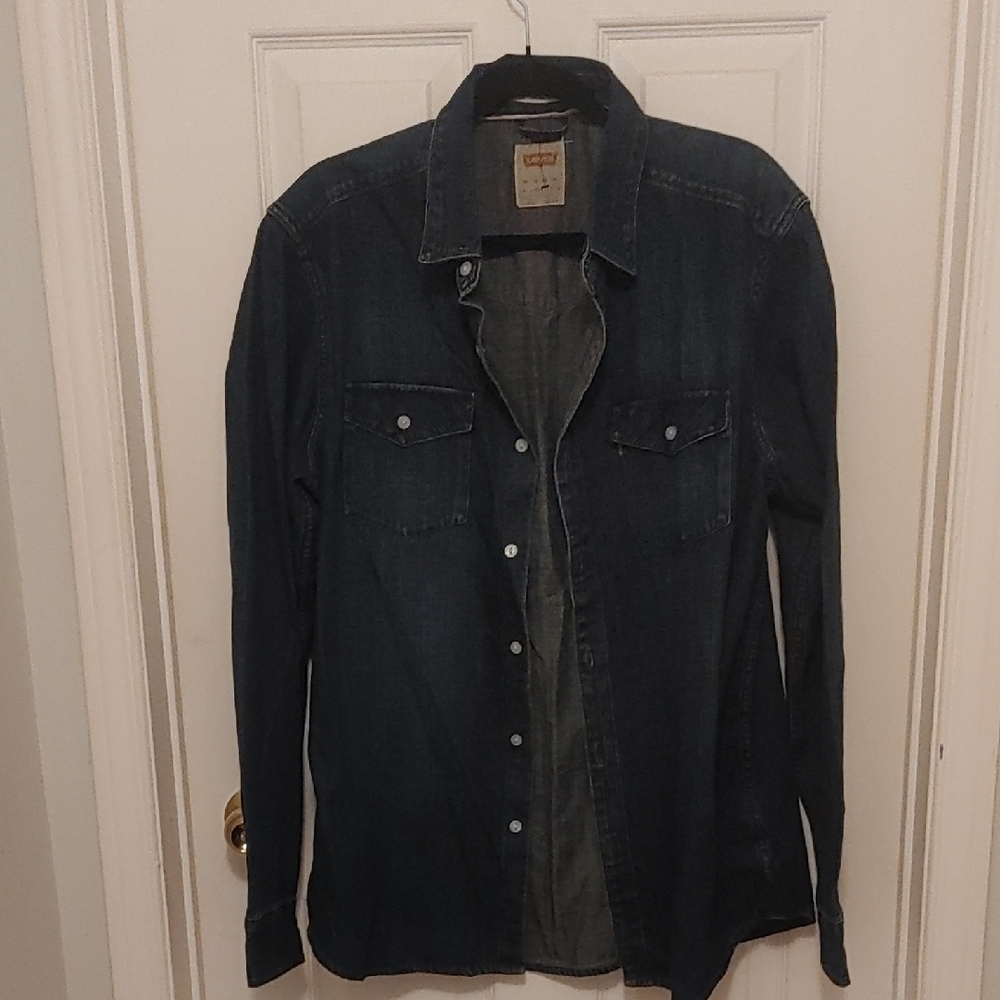 Levi's Dark Denim Button-Up Shirt